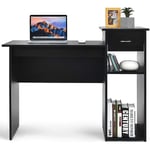 Bureau Informatique Bureau d'Ordinateur en mdf avec Tiroir et 2 Compartiments de Rangement pour Bureau,Chambre 108 x 39,5 x 82CM - Costway