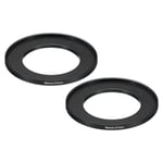 46mm-67mm Metal Step Up Ring, 2 Pcs Camera Lens Filter Adapter Ring Black