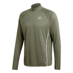 adidas Men's Running T-Shirt (Size XS) Green Long Sleeve Reflective Top - New