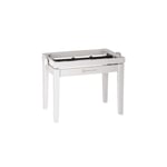 K&M 13711 Pianobenk tre-ramme, bøk hvit blank finish