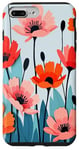 iPhone 7 Plus/8 Plus Red and Pink Poppies Cut Out Case