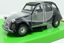 CITROEN 2CV6 CHARLESTON GRIS/NOIR WELLY REF 24009 ECHELLE AU 1/24 EME COLLECTION