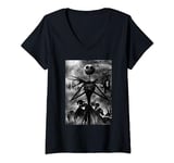 The Nightmare Before Christmas Jack Skellington Rain T-Shirt avec Col en V