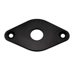 Musiclily Pro Black 9.6mm Steel Curved Diamond Electric Guitar Bass Jack Plate