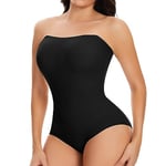 Joyshaper Body Sculptant Femme sans Bretelles Shapewear Bodysuit Body Gainant Ventre Plat Gaine Amincissant Noir M