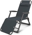 AWJ Portable Patio Lounge Chairs Chaise Lounges Folding Bed and Mattress, Folding Zero Gravity Chair Lounge Chairs Adjustable Lawn Chair with Pillows Patio Lounge for Deck Patio Beach Yard