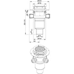 Justerbar avløpssirkel for boliger - med sideinntak - Gulv: vinyl