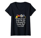 Womens Floral Artwork Art, Gonna Go Lay Under the Tree to Remind My V-Neck T-Shirt