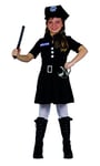 Ciao- Policier Femme Costume déguisement Fille Police Enfants, Uni, 61223.M, Noir, 5-7 Anni