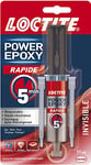 Loctite Colle Power Epoxy Rapide 5 Minutes 11 ml, Colle epoxy réajustable, colle forte résistante avec seringue auto-mélangeuse, colle résine epoxy transparente