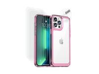 Eko Coque pour iPhone 13 Pro avec 6 Vitres de Protection en Verre Trempé Rose