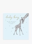 Woodmansterne Giraffe New Baby Boy Card