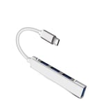 Adaptateur répartiteur 4 Ports USB Type C Haute Vitesse pour Lenovo Huawei Xiaomi MacBook Pro 15 Air Pro Argenté