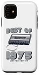 Coque pour iPhone 11 Retro Best of 1975 Mixtape Vintage 50th Birthday Design