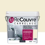 Enduit carrelage EFFET BETON 10Kg, salle de bain, cuisine, recouvre les joints, lisse et décore, plusieurs coloris. 15 Kg Blanc