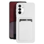 Case for Samsung Galaxy A13 & A04s Flexible Silicone Card-holder Thin White