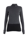 Icebreaker Women's Merino 200 ZoneKnit Long Sleeve Half Zip Base Layer, Black