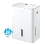 COMFEE' Déshumidificateur 16L/jour, Déshumidificateur d'air Connecté, Purification d'air, Réservoire 3L, Sèche-Linge, Fonction Swing, Ioniseur, Pour pièce de 29-44㎡, Easy Dry 16, Fonctionne avec Alexa