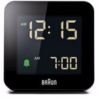 Braun BC09B Digital Alarm Clock Black Brand New