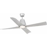 Faro Barcelona - Ventilateur de plafond extérieur Typhoon dc Gris avec led