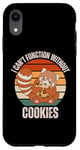 iPhone XR Retro Red Panda I Can't Function Without Cookies Lover Case