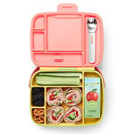 Munchkin Bento Lunch Box pour Bébé et Enfant, Jolie Boîte Repas avec 5 Compartiments et Couverts, Boîte à Goûter et Repas Enfant pour École ou Garderie - Jaune