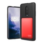 OnePlus VRS Design Damda High Pro Shield OnePlus7 -puhelimelle - Syvä Punainen