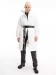 Calvin Klein Belted Quilted Coat, Ivory