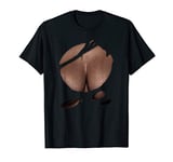 Ripped Sexy Busty Big Boobs Dark Skin Tone T-Shirt