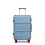 Kono Valise Rigide légère en ABS avec 4 Roues pivotantes et Serrure TSA, Bleu grisâtre., 24" (61 cm), Mode