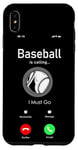 iPhone XS Max Baseball Fan Phone Display Baseball Is Calling I Must Go Case