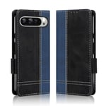 Coque pour Google Pixel 9 Pro XL,Magnétique Rabat Portefeuille Cuir Etui, Slim Silicone TPU Bumper Pochette Housse,Flip Porte Cartes avec Support Cover,Antichoc Case pour Google Pixel 9 Pro XL Bleu