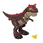 Imaginext Jurassic World Figurine Dinosaure Carnotaurus Attaque De Piques 28 Cm avec Bébé Vélociraptor, 2 Éléments De Jeu, Jouet Enfant, A Partir De 3 Ans, HML42