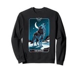 Funny Tarot Card The Howler Wolf Howling Spiritual Reader Sweatshirt