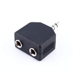 Ymiko New 1X3.5mm Audio Plug Headphone Jack Adapter Headphone Earphone 1 to 2 Earbuds Double Adapter Splitter