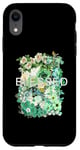 Coque pour iPhone XR Graphique vert béni et vert fleuri