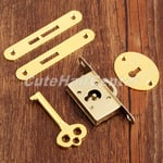 Drawer Cabinet Wardrobe Cupboard Jewelry Box Lock & Key Set Hardware Zinc Alloy