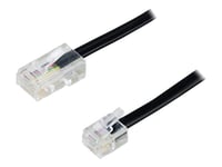 Deltaco Del-1701S - Telefonkabel - Rj-45 (Hane) Till Rj-11 (Hane) - 1 M - Svart