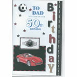 DAD - Age 50th Birthday Sentimental Verse Quality 50 Today New Gift Greeting Car