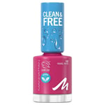 Manhattan Make-up Nails Clean & Free Nail Lacquer 165 Rebel Rose / Sweet Pea 8 ml