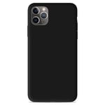 Coque silicone - Apple - iPhone 11 Pro Max - Mat Noir - Antichoc - Accès libre fonctionnalités