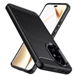 Natbok Coque pour Honor 200 Pro 5G,Premium TPU Souple & Fibre de Carbone Housse Honor 200 Pro 5G Antichoc, Anti-Rayures, Anti-Dérapante, Etui de Protection Honor 200 Pro 5G,Noir