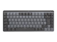 Logitech Master Series MX Mechanical Mini for Mac - Clavier - rétroéclairé - sans fil - Bluetooth LE - QWERTZ - Allemand - commutateur : Tactile Silencieux - gris sidéral