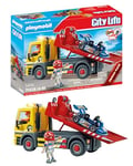 Playmobil 71429 Dépanneuse avec Quad, Camion de remorquage Polyvalent avec gyrophare et Kart, Univers des véhicules pour Enfants dès 4 Ans