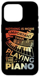 Coque pour iPhone 16 Pro Clavier de piano Motivation Design pour Pianiste