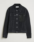 Lanvin Leather Pocket Denim Jacket Black