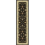 Rugs Direct Rug, PPHS and Viscose Silk, Black, 67cm x 330cm