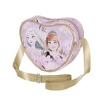 Disney La Reine des Neiges 2 (Frozen 2) Petal-Sac à Bandoulière Coeur Casual, Lilas, 21 x 15,5 cm