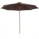 Parasol en bois de bambou SHERWOOD chocolat