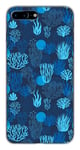 Coque en silicone imprimée compatible Apple iPhone 8 Plus Corail bleu